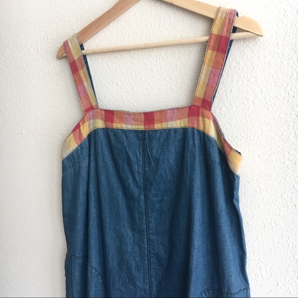 NWT Denim Dress MoVint Sleeveless Midi Pockets - Picture 4 of 8